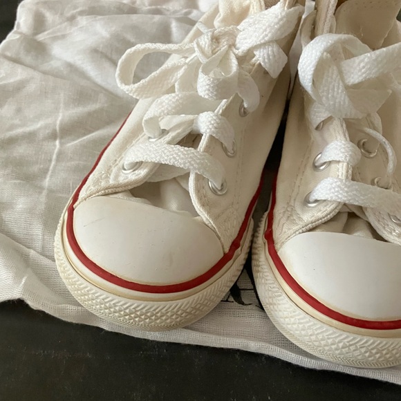 Converse white high top sneakers.8C EUC - Picture 8 of 8